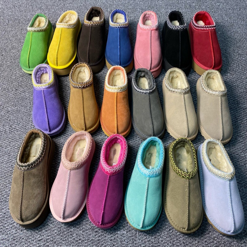 Cross-Border Snow Boots Foreign Trade Tasman Lace Ethnic Style Warm Fleece-Lined Thickened Women's Shoes Winter Cotton Shoes Large Size