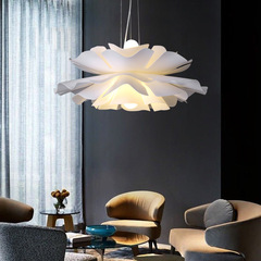 Nordic Pendant Cream Style Living Room Lamp Modern Minimalist Restaurant Lamp Designer Creative Petal Bedroom Lamp 2024 Model
