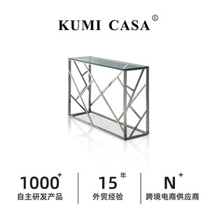 Italian Style Entrance Table Light Luxury Style Modern Entrance Cabinet Entrance Hall Entrance Stainless Steel Entrance Table Designer Wall Table