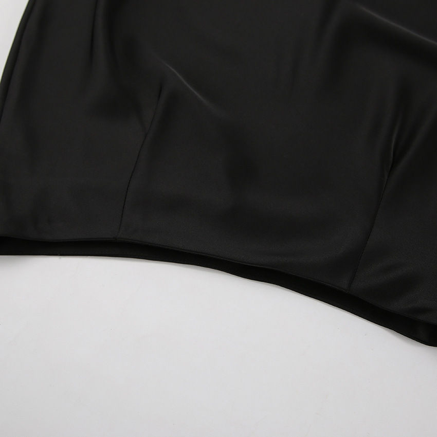 Women's Clothing 2024 acetate satin skirt female autumn new style drape slim A line long skirt high end women's clothing_voghion.com