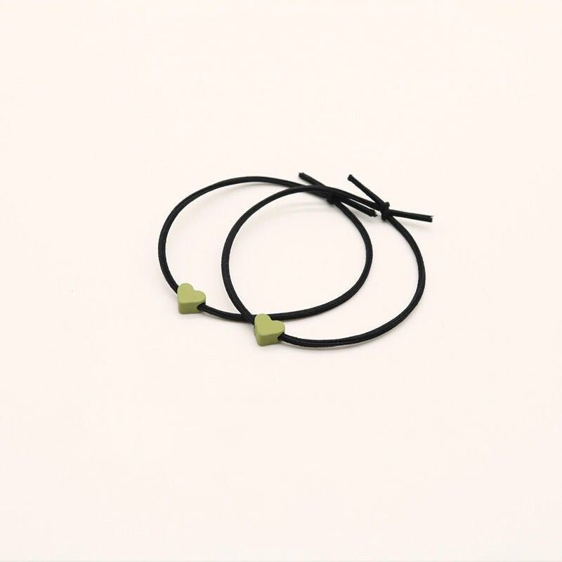 Cuerdas de cabello de amor de color, brazalete de cabello de mujer, banda de goma simple y versátil, inserciones de alto valor para el cabello