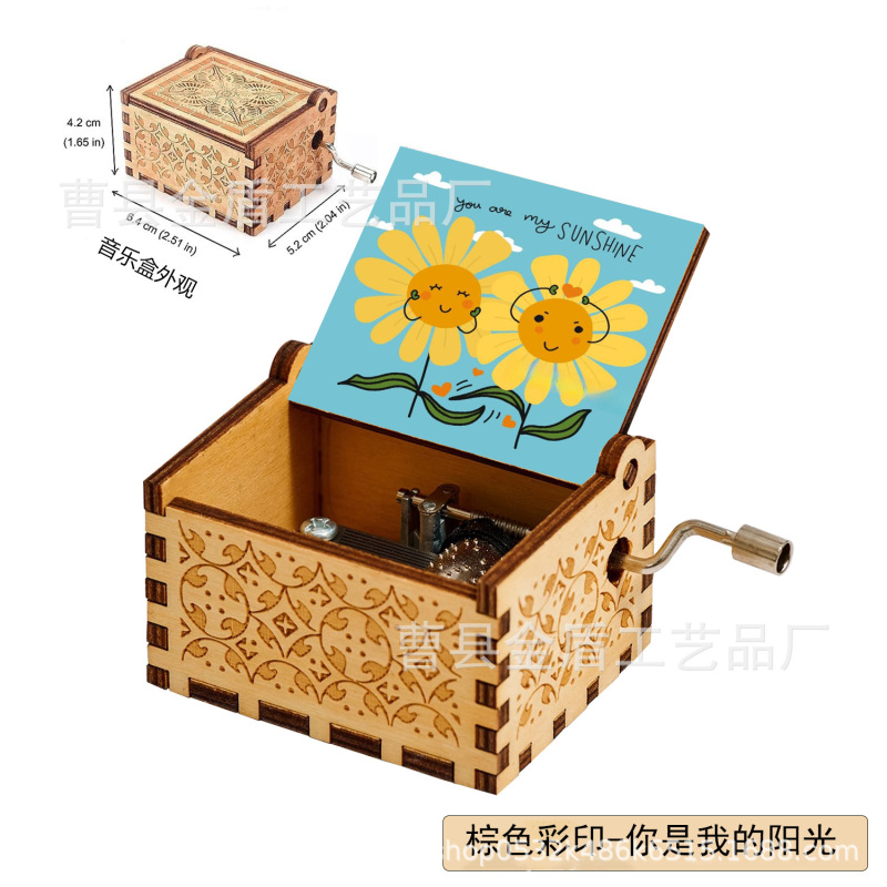 木製の手で音楽箱のアイデアを揺らします。|undefined