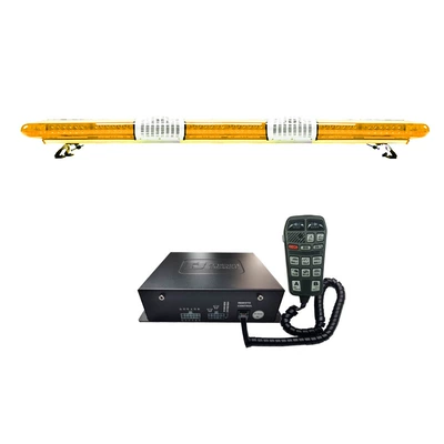 Car LED Roof Long Strip Warning Light Red Blue Yellow Strobe Light 1.8m + Dual Horns + Siren 9400R9
