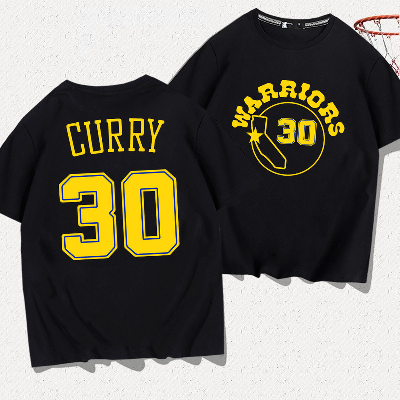 Y Jinzhou Warriors Curry No. 30 short-sleeved T-shirt men's and women's fashion brand basketball sports loose half-sleeved parent-child Top