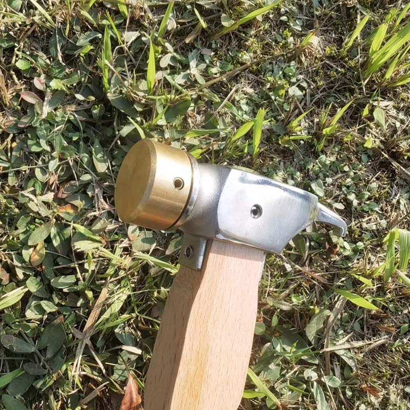 Cobre martillo mango de haya cobre martillo acampar al aire libre martillo de acero inoxidable carpa dosel clavo martillo Extractor de uñas camping