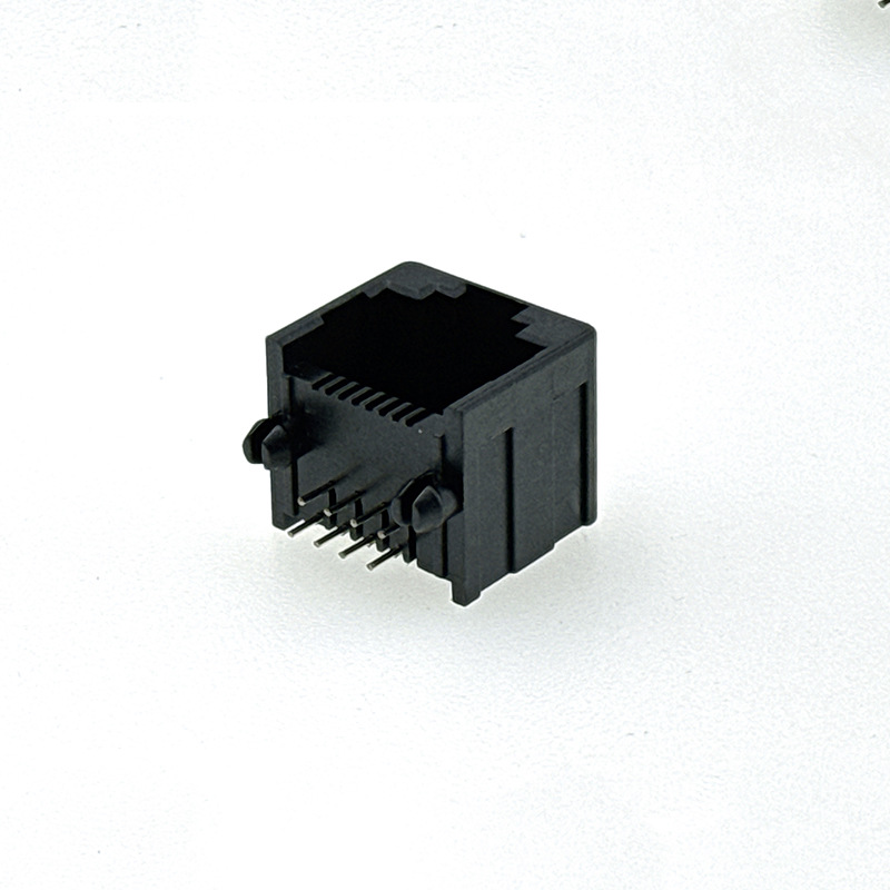 网络接口连接器 RJ45系列无灯半包全塑单口连接器 网线水晶头插座