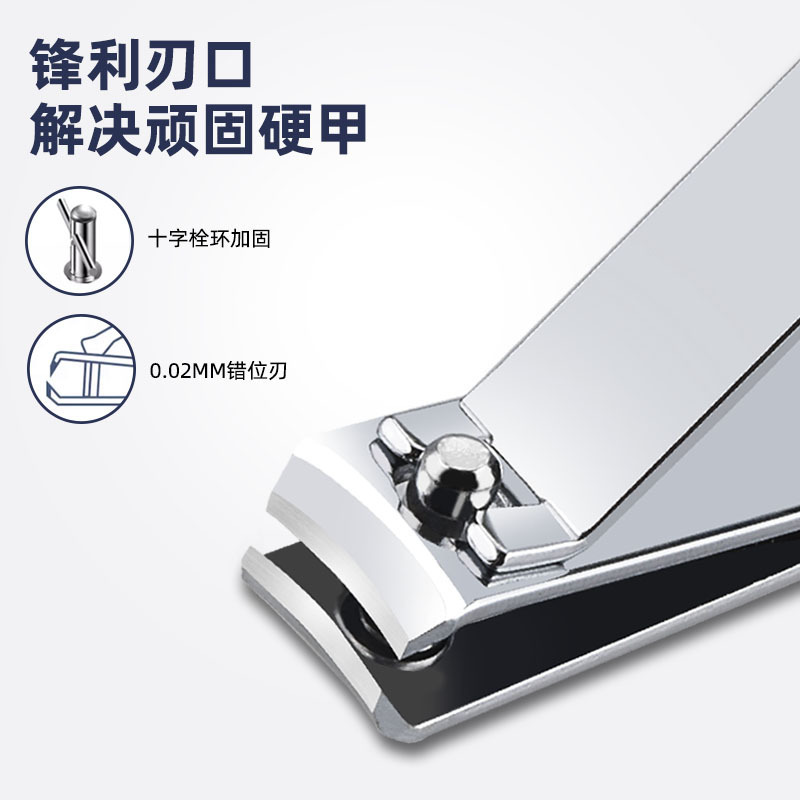 工厂现货单个一件起批锌合金指甲刀大号平口指甲钳家用便捷套装|undefined