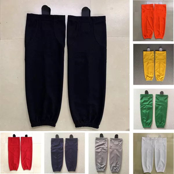 Professional Pure Color Ice Hockey Leg Socks, Knee Double Layer Thickeneding, Ice Hockey Socks Ice Hockey Training Socks Multi-color Optional Library