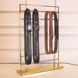 Belt Rack Desktop Metal Scarf Display Rack Stainless Steel Material Clothing Accessories Men's Clothing Display Props Shelf