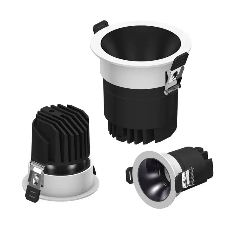 LED防眩可调节洗墙射灯外壳酒店工程LED嵌入式套件灯具配件防眩目