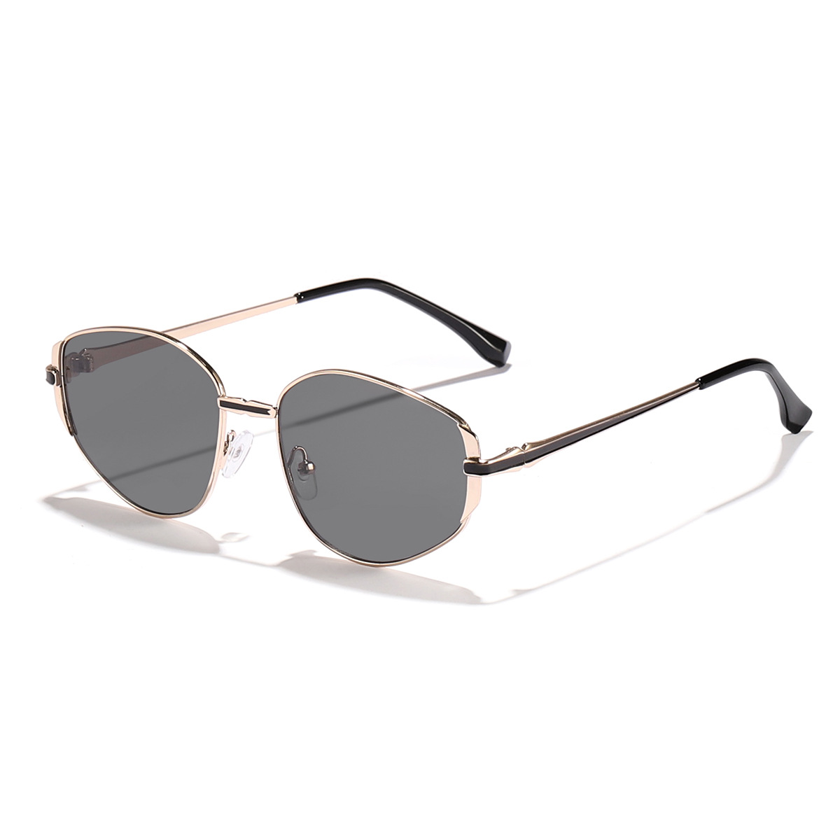 Nuevas gafas de sol de metal de montura pequeña retro transfronterizas, gafas de sol de alta gama europeas y americanas