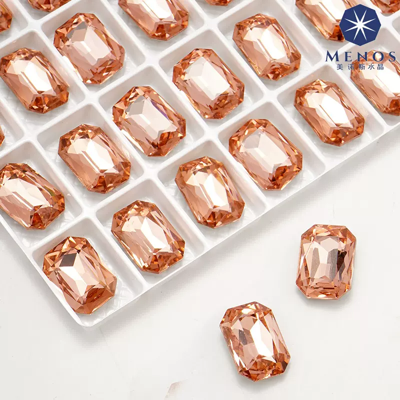 K9玻璃尖底长方八角交叉面水晶钻异形水钻饰品配件美甲钻闪钻彩钻