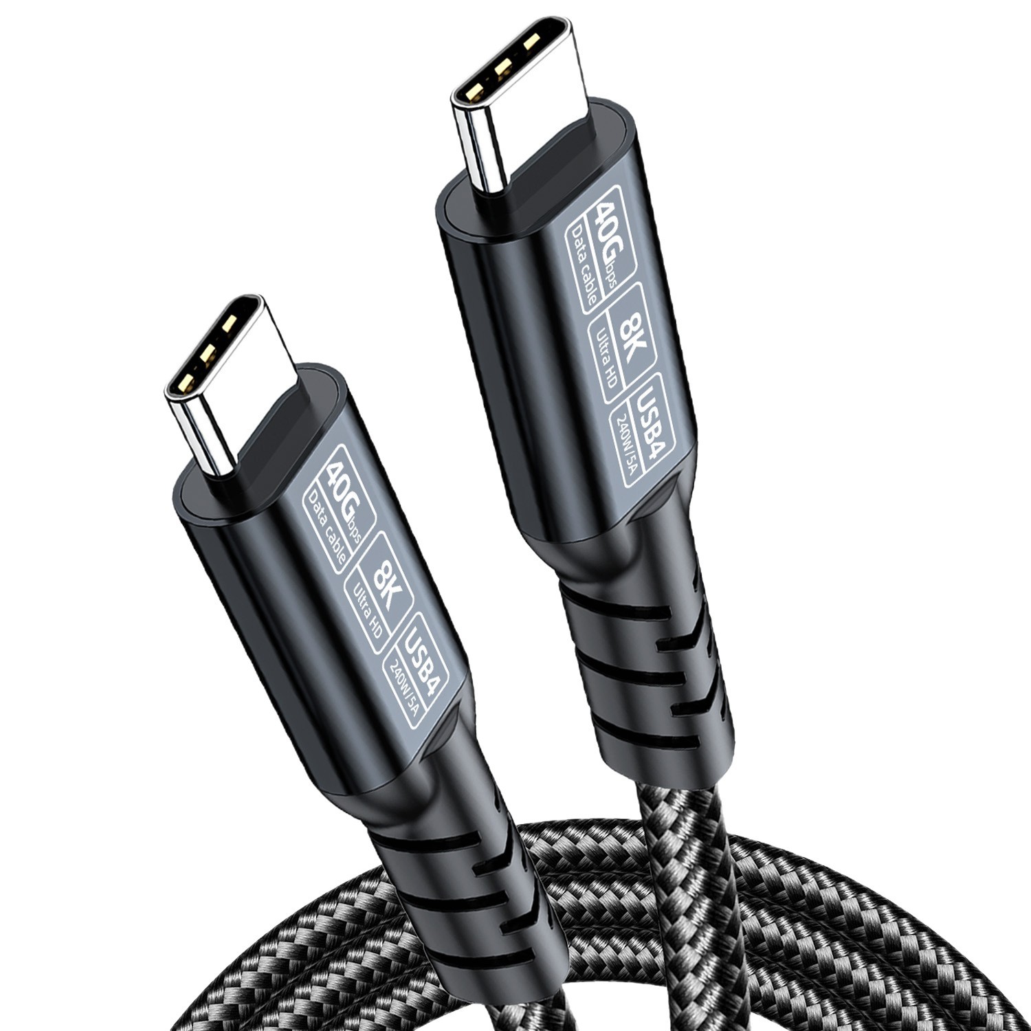 Cable de Datos Type-C a Type-C USB4 40Gbps 80G 16K 8K de Aleación de Aluminio con Carga Rápida PD image 7