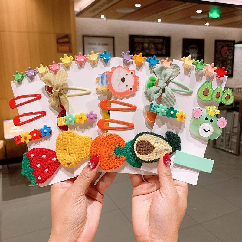 Korean Style Children's Cute Cartoon Bow Fruit Animal Hairpin display picture 3