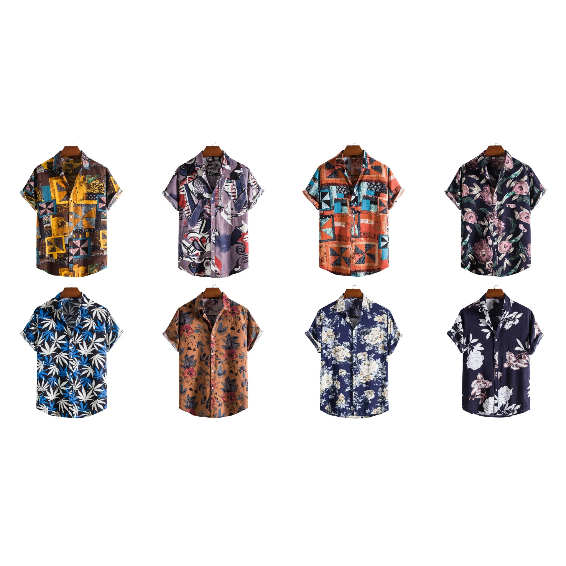 Летняя рубашка, коллекция 2021 года, ( торговля), Aliexpress, с коротким рукавом