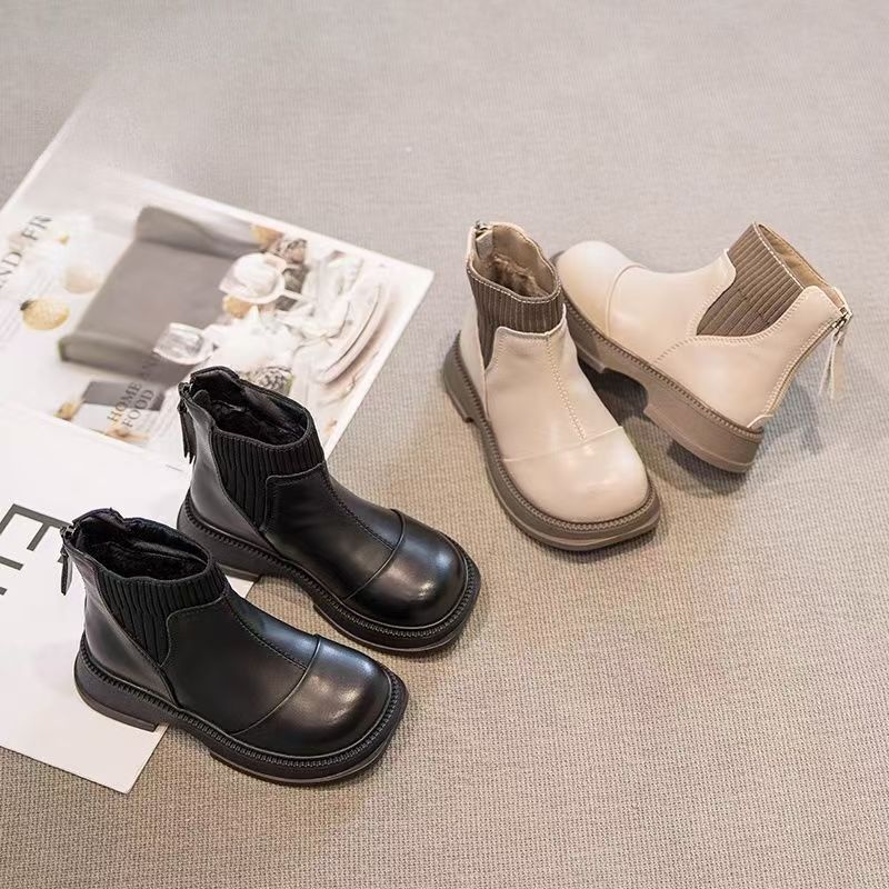 Girls' Boots Autumn 2025 Short Boots Children's Leather Boots Girls' Martin Boots for Older Children Leather Shoes Autumn and Winter Trendy