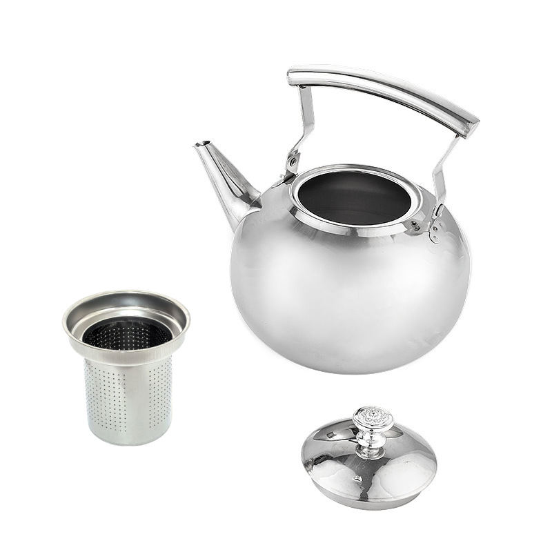 Perla olla no magnética restaurante de estilo europeo Filtro de acero inoxidable tetera hogar frío caldera kindergarten acero inoxidable