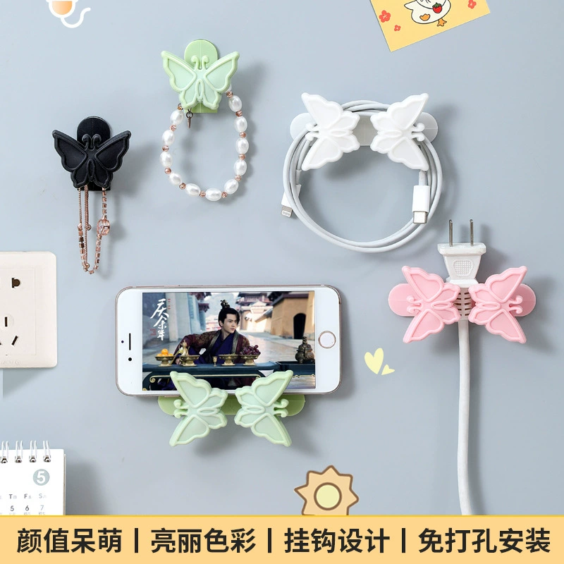 Творческий мультяшный кабельный кабель для передачи данных Фиксированный катер рабочий стол силиконовый держатель без перфорации зарядный провод для хранения