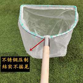 厂家直供木把单框100目密眼抄网虾米泡沫捞网渔捞捞把捞鱼网渔具