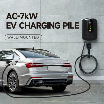 European Standard Shared New Energy Ac Charging Station for Parking Lots, Home Use Charging Station, 7Kw Outdoor Waterproof