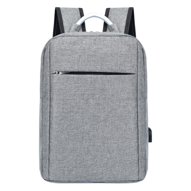 Cross-Border Supply Business Computer Bag for Men, USB Charging Casual Laptop Backpack, Customizable Logo, Simple Backpack