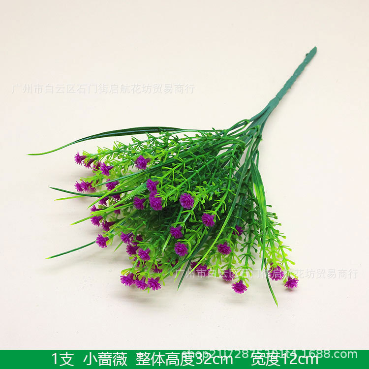 Simulación de primavera hierba de plástico transfronterizo hierba de agua de estrella de cielo pequeño paquete de cestas colgadas de pared decoración de planta de simulación