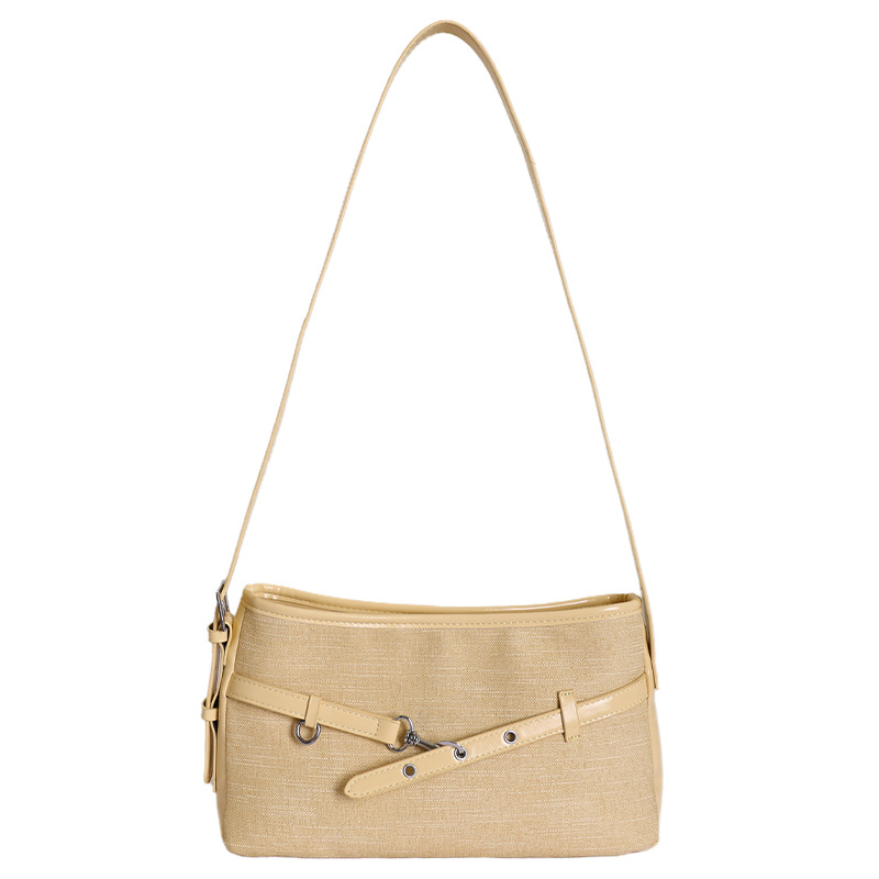 Textura transfronteriza bolso de hebilla de cuero para mujeres 2026 nueva moda diaria bolso de brazo de viaje popular bolso retro
