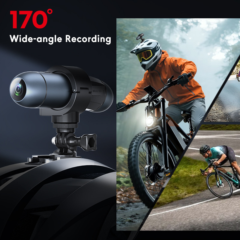 Cámara de casco de motocicleta transfronteriza 4K HD ciclismo grabadora de doble cámara antivibración cámara de deporte al aire libre image 4