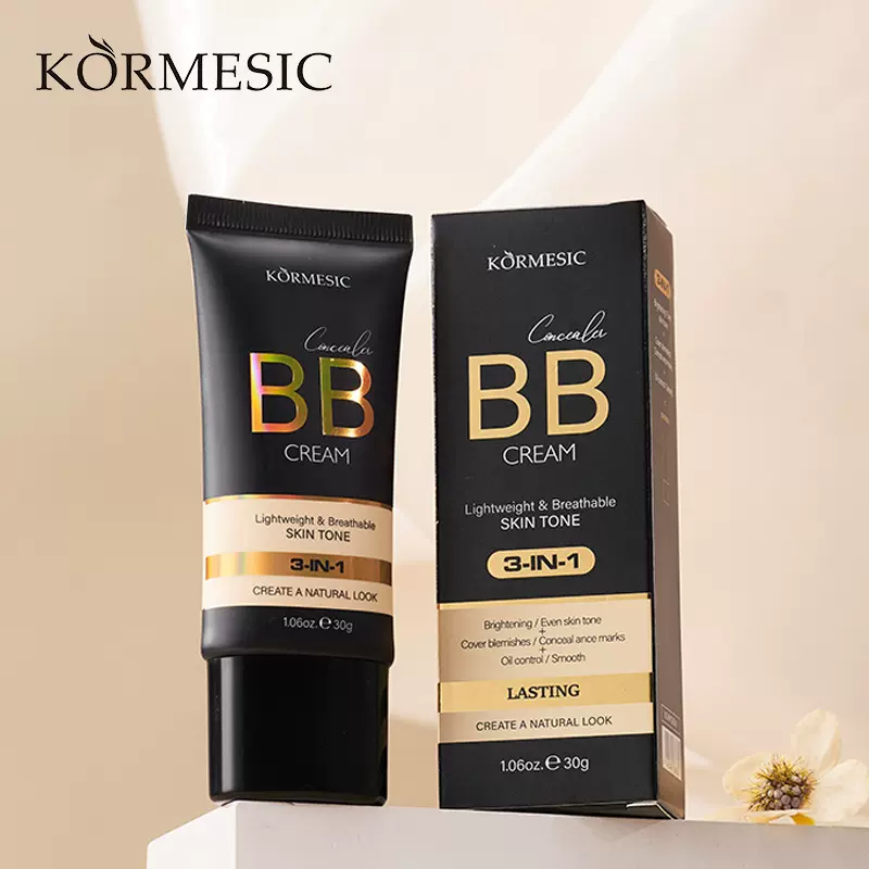 KORMESIC遮瑕BB霜BB cream亮白修容自然不假白不脱妆控油跨境外贸