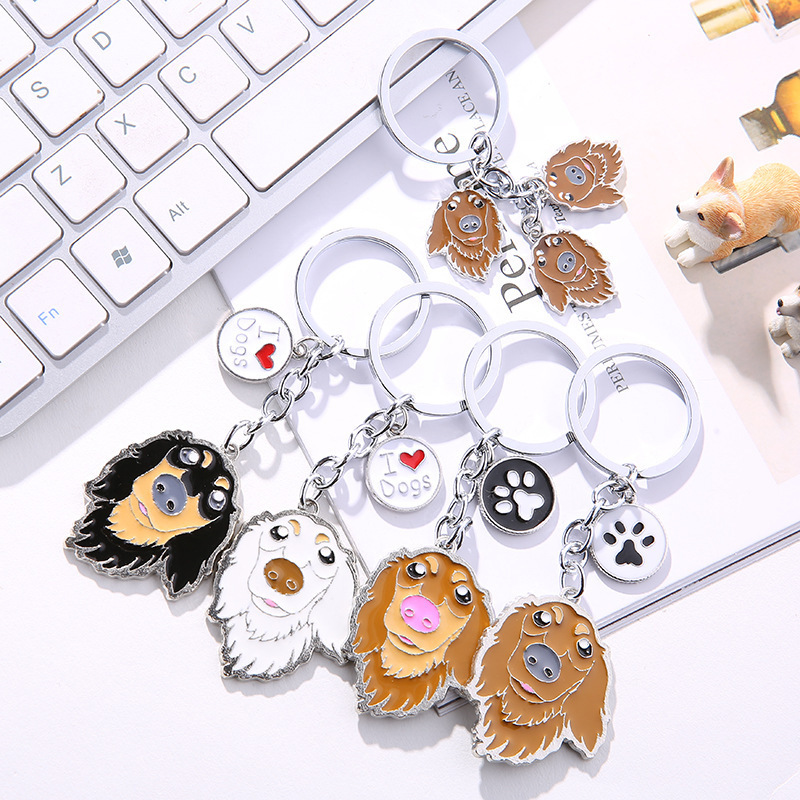 15g Weight Cute Funny Dog Metal Unisex Keychain