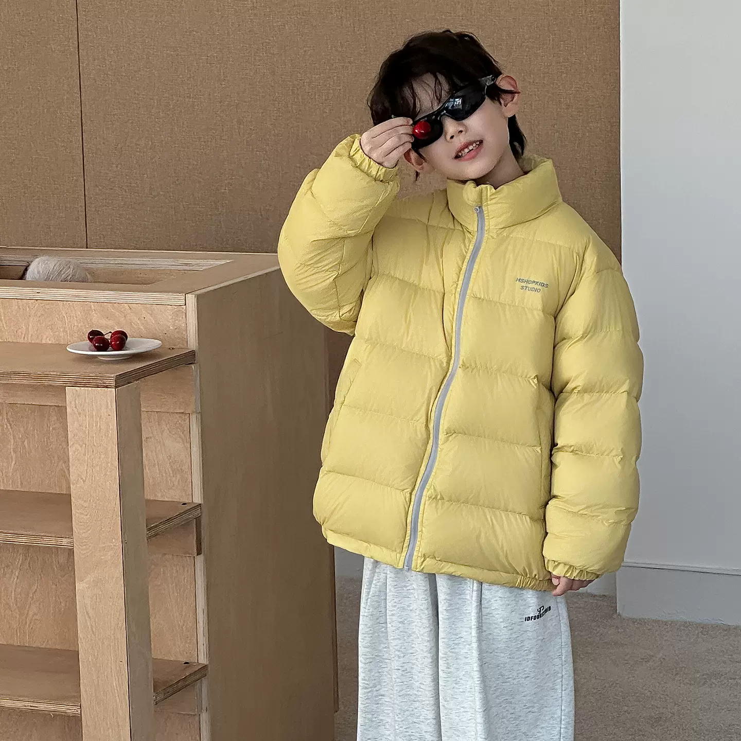 男童羽绒服儿童深秋韩版2025新款白鸭绒童装宝宝可爱立领百搭外套