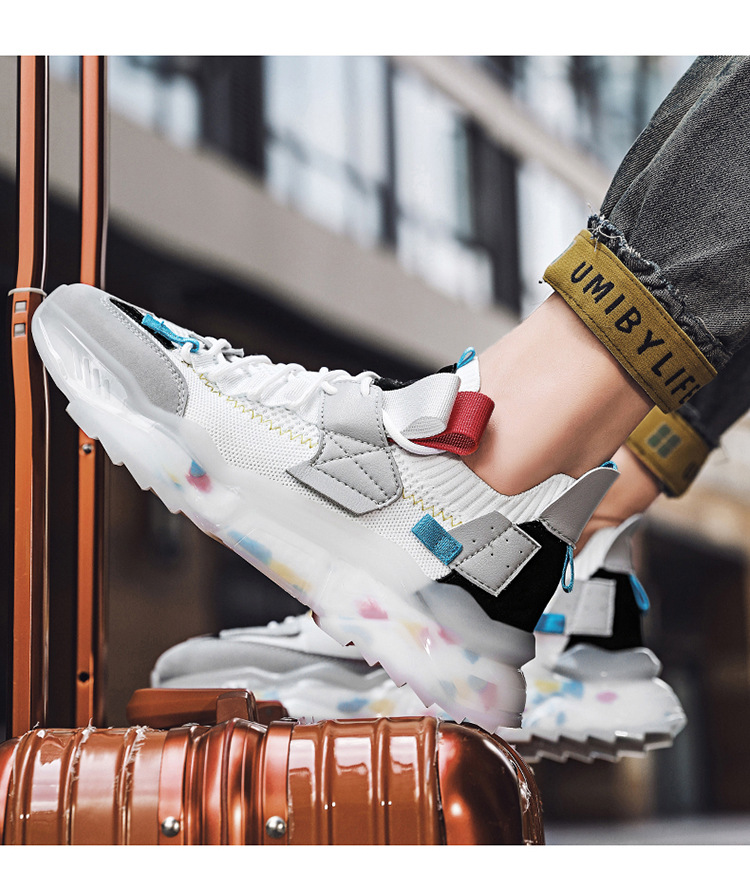 Scarpe da corsa uomo platform alla moda con tessuto traspirante_voghion.com