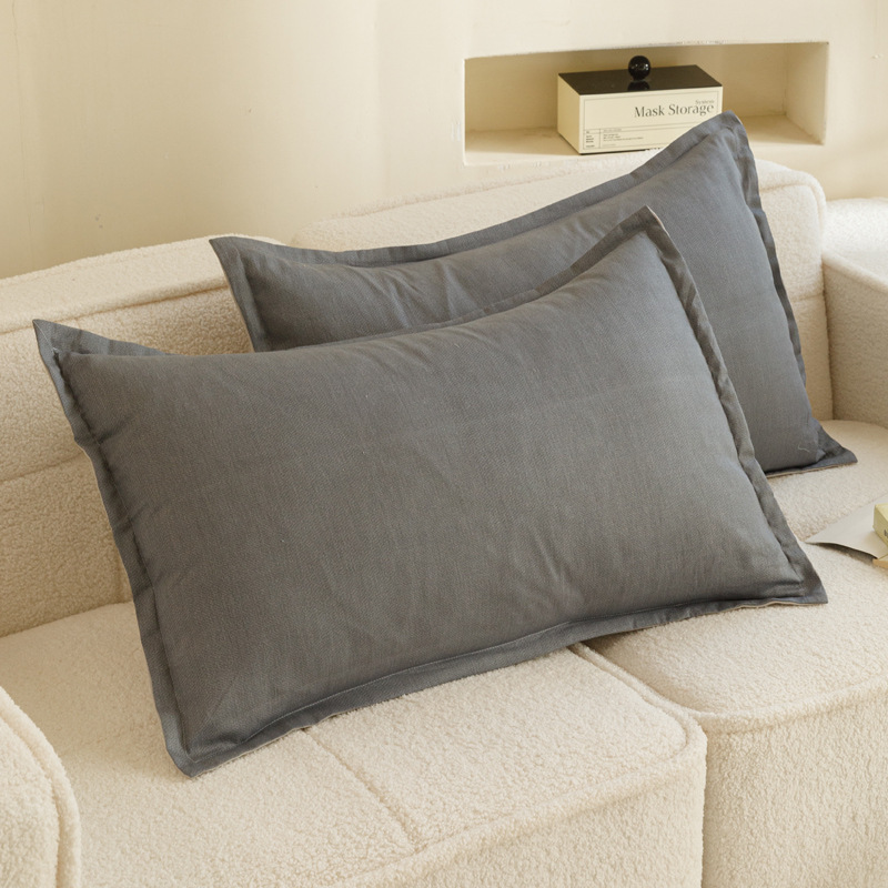 Funda de almohada absorbente de sudor simple Funda de almohada de algodón 48x74cm Couple adulto en casa Funda de almohada de dormitorio de estudiante individual