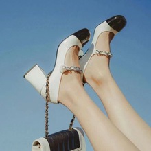 日常校园风百搭凉鞋2025春秋新款复古气质玛丽珍增高显腿长高跟鞋