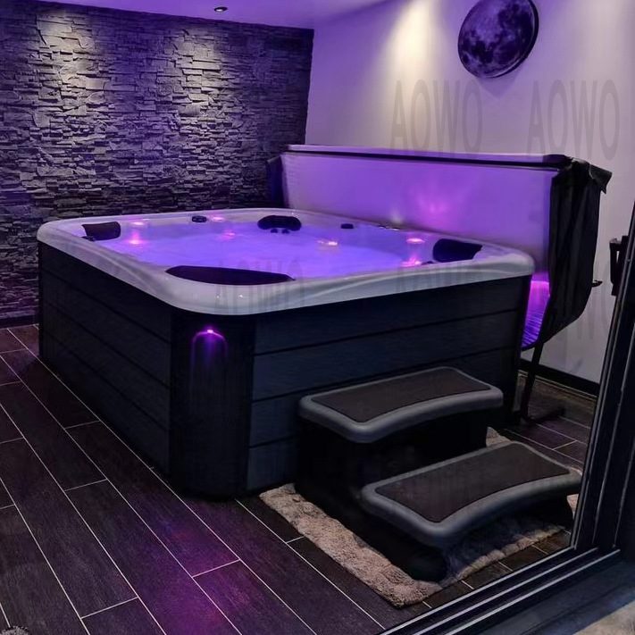 5 personas acrílico masaje al aire libre bañera de surf spa bañera de spa villa tour jardín bañera de jacuzzi