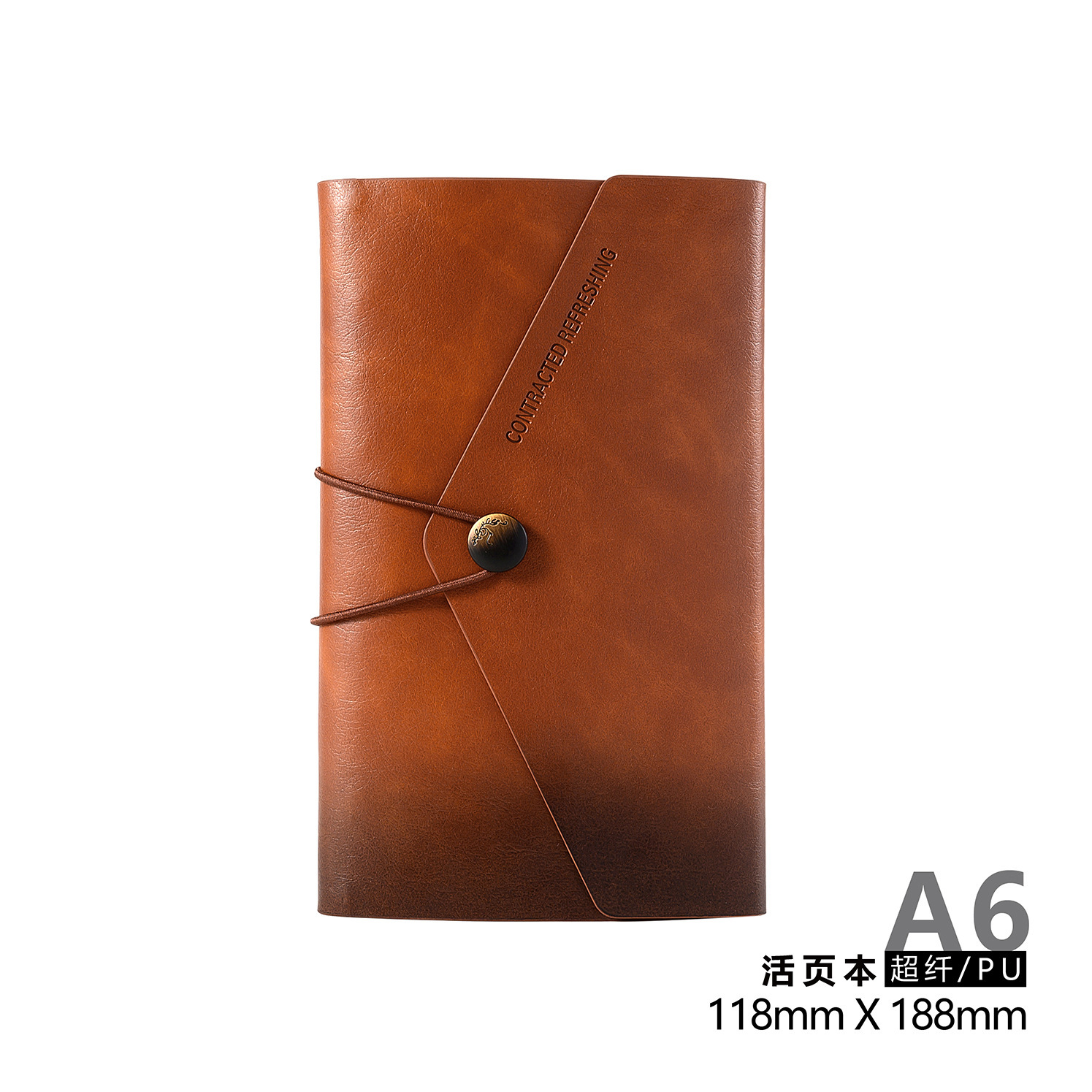 Cuerpo de ultrafibra A6 cuaderno de hoja de alta visualización de color gradiente de ultrafibra A7 cuaderno suave con logotipo impreso