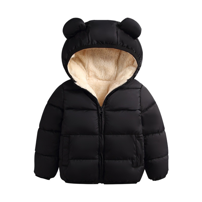2024 de invierno Abrigo acolchado de algodón para niños engrosado lana de cordero estilo coreano abrigo forrado de lana de moda