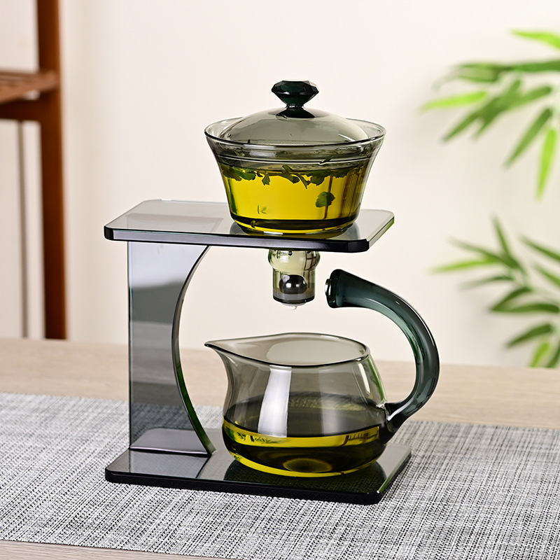 Heart-to - heart impresión hervidor de té semiautomático set tetera de vidrio set kung fu tetera de té tipo magnetismo set completo