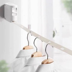Invisible indoor non-piercing balcony extendable drying rack, hotel household retractable anti-slip drying rope