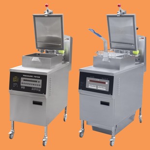 君諾高壓炸雞爐PFE-800燃氣商用壓力炸鍋電腦版帶油泵有CE電炸爐