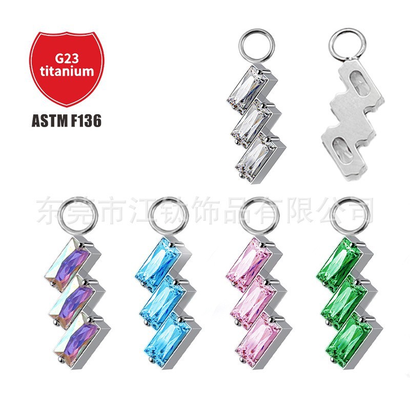 Pointed titanium steel lip stud product view