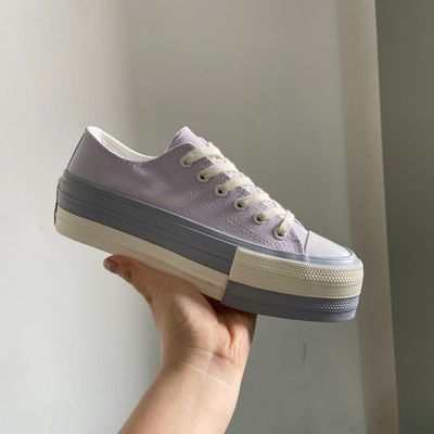 厚底小白鞋女鞋子2021年新款春季百搭ins潮韓版學生休閑帆布鞋女