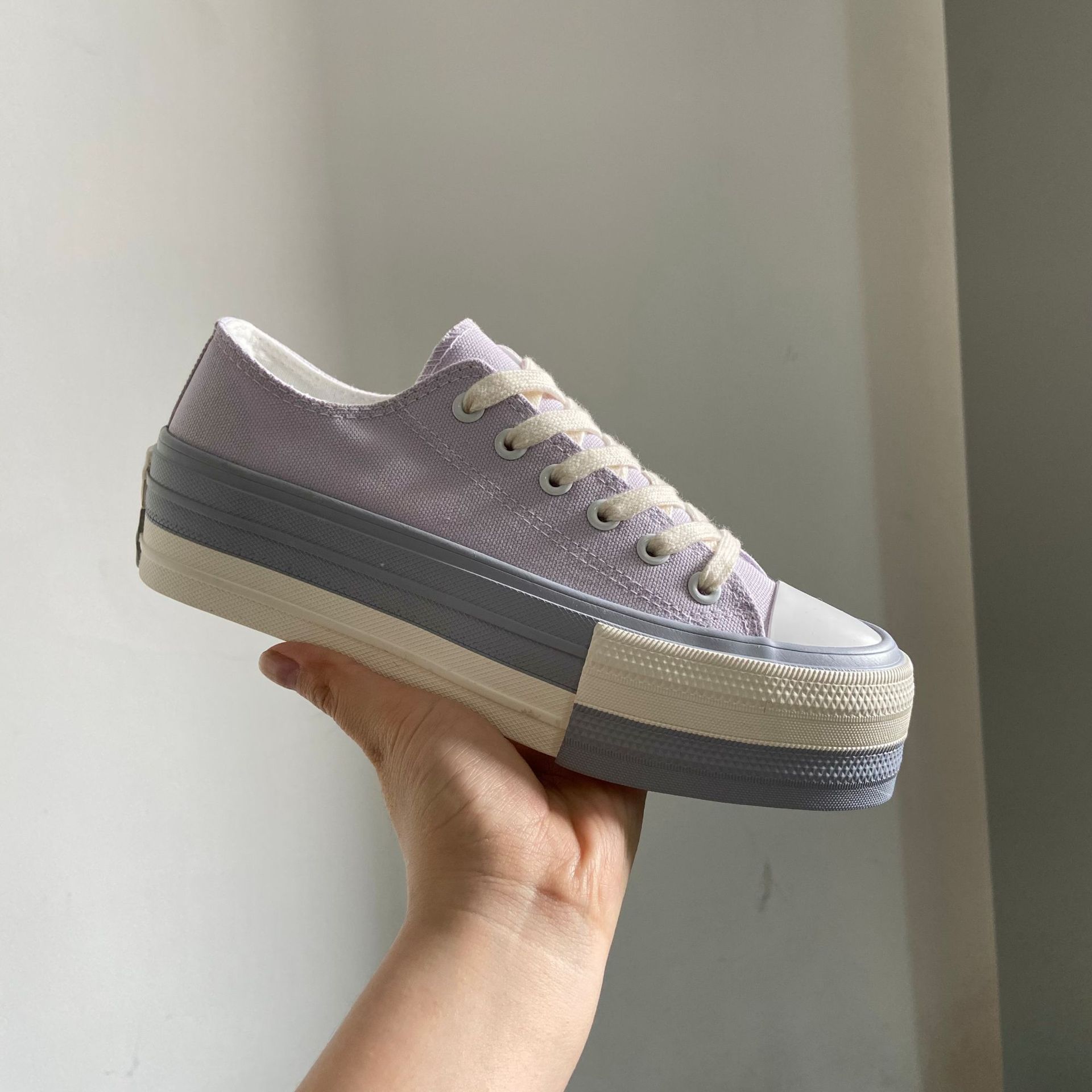 厚底小白鞋女鞋子2021年新款春季百搭ins潮韓版學生休閑帆布鞋女