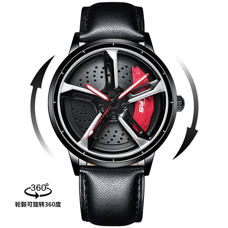 SVJ entrega de una pieza reloj de hombre coche rueda Hub modificación rs7 reloj de hombre hidráulico tridimensional reloj de cuarzo hueco
