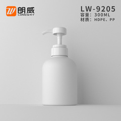 Double-layer round shoulder lotion bottle, divided bottle, soft touch shower gel, body lotion, shampoo plastic bottle