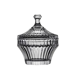 European Accessible Luxury Retro Crystal Glass Candy Jar with Lid Sugar Jar Household Sugar Bowl Sugar Bowl Seri