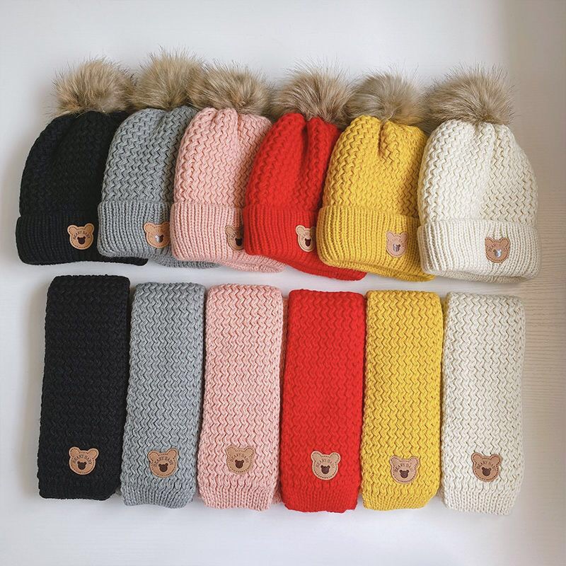 Children Unisex Cartoon Style Sweet Solid Color Beanie Hat display picture 1