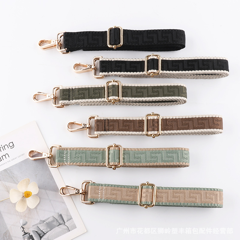 Factory wholesale new high-end retro bag straps in Morandi color scheme, classic and stylish, non-slip and adjustable.