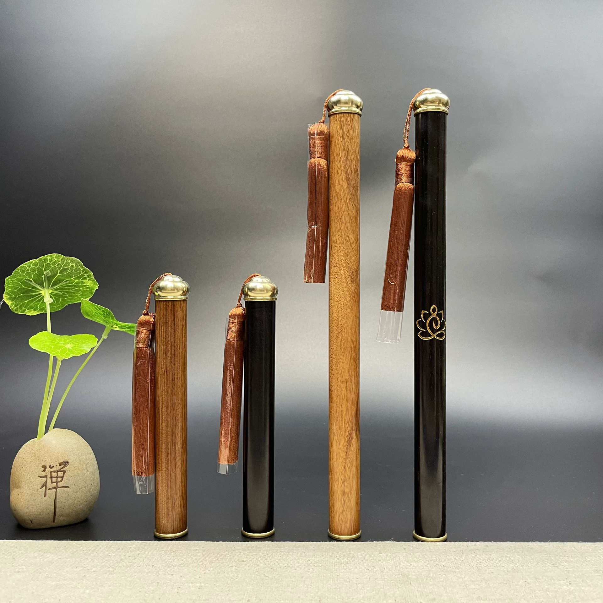 Прямые продажи черный золотой порошок Лотос медная крышка благовония трубка фиолетовый сандаловое дерево благовония трубка из цельного дерева благовония коробка кисточка палисандр держатель благовоний оптом