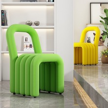 克莱因蓝椅子ins网红奶茶店创意餐椅异形餐椅现代简约休闲沙发椅